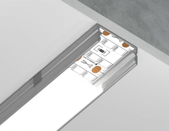 Фотография товара 'Ambrella GP2001AL Алюминиевый профиль накладной 2000*20.5*10'