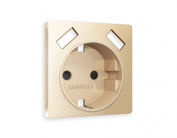 Фотография товара 'Ambrella AP6090 Лицевая панель ALFA (Шампань) для электрической розетки'