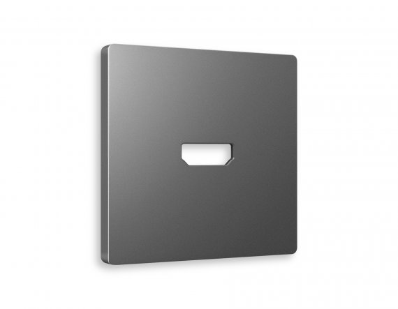 Фотография товара 'Ambrella AP6640 Лицевая панель ALFA (Антрацит серый) для HDMI розетки'
