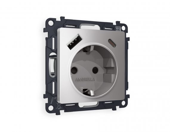 Фотография товара 'Ambrella MA510010 Комплект механизма электрической розетки ALFA'