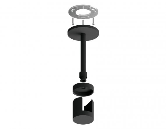 Фотография товара 'Ambrella A9222 Крепеж накладной Techno Ring BK черный D20*100mm'