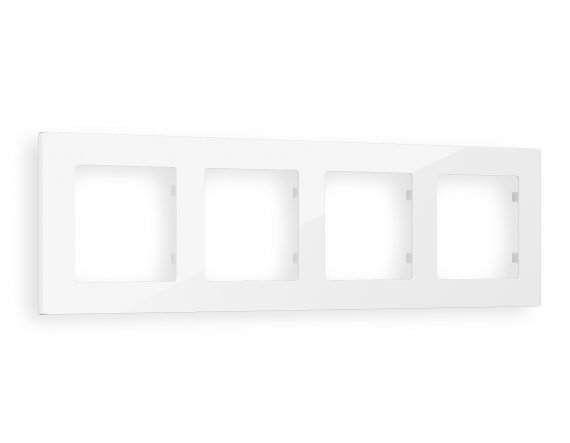 Фотография товара 'Ambrella AF220104 Рамка ALFA Techno (Белый глянец) 4-ая'