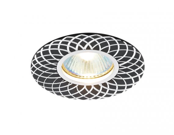 Фотография товара 'Ambrella Встраиваемый потолочный точечный светильник сатин/черный MR16'