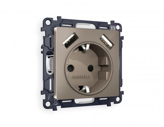 Фотография товара 'Ambrella MA639010 Комплект механизма электрической розетки ALFA'