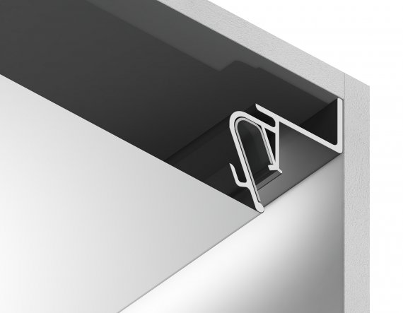 Фотография товара 'Ambrella GP4100BK Алюминиевый профиль парящий для натяжного потолка с шириной теневого зазора 15мм'