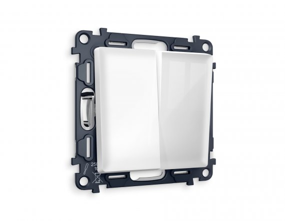 Фотография товара 'Ambrella MA103020 Комплект механизма 2-клавишного проходного выключателя ALFA'