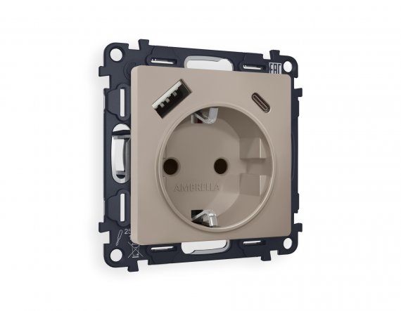 Фотография товара 'Ambrella MA370010 Комплект механизма электрической розетки ALFA'