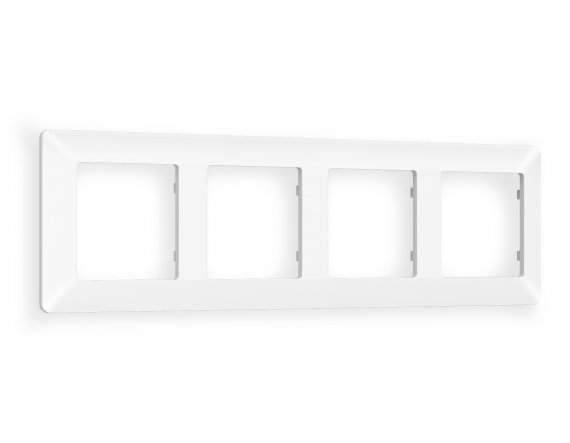 Фотография товара 'Ambrella AF110124 Рамка ALFA Line (Белый матовый) 4-ая'