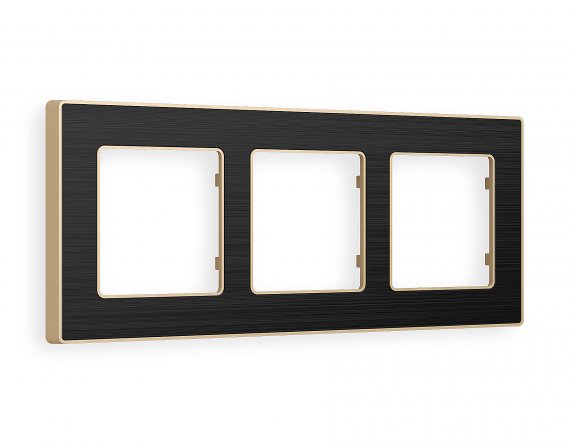 Фотография товара 'Ambrella AF580543 Рамка ALFA Arctic (Черный Стекло органическое/Шампань) 3-ая'