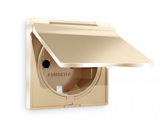 Фотография товара 'Ambrella AP6080 Лицевая панель ALFA (Шампань) для электрической розетки'
