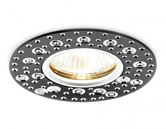 Фотография товара 'Ambrella Встраиваемый потолочный точечный светильник сатин/черный MR16'