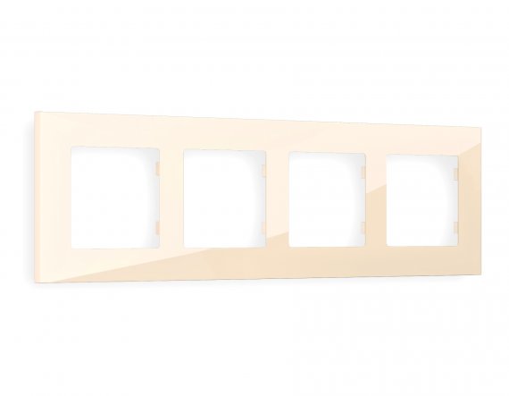 Фотография товара 'Ambrella AF250304 Рамка ALFA Qubi (Бежевый глянец) 4-ая'