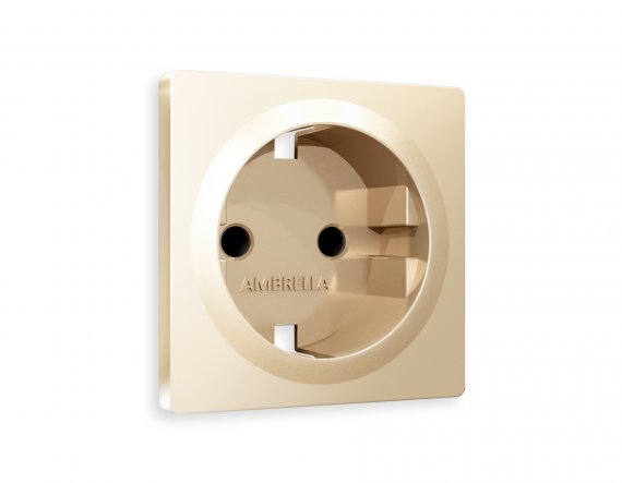 Фотография товара 'Ambrella AP6070 Лицевая панель ALFA (Шампань) для электрической розетки'