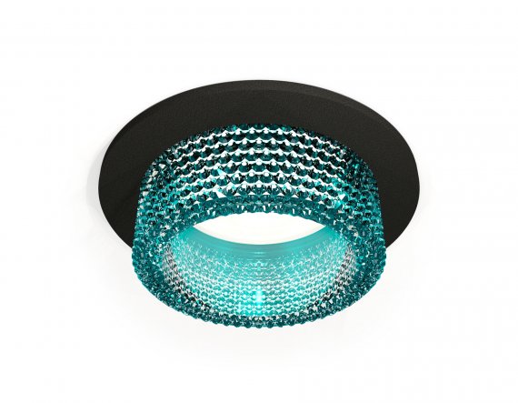 Фотография товара 'Ambrella XC6513043 Комплект встраиваемого светильника с композитным хрусталем SBK/BL'