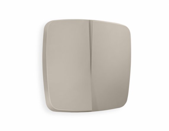 Фотография товара 'Ambrella OP3630 Лицевая панель OMEGA (Серо-бежевый матовый) для 2-клавишных выключателей'