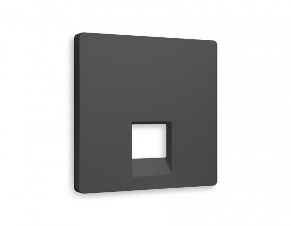 Фотография товара 'Ambrella AP9120 Лицевая панель ALFA (Графит Мягкое касание) для компьютерной/телефонной розетки'