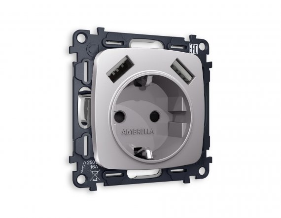 Фотография товара 'Ambrella MO509010 Комплект механизма электрической розетки OMEGA'