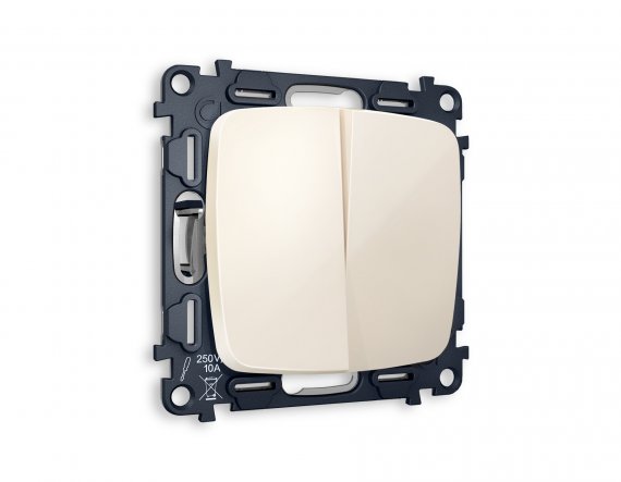 Фотография товара 'Ambrella MO303010 Комплект механизма 2-клавишного выключателя OMEGA'