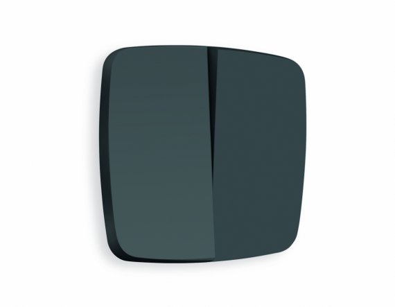 Фотография товара 'Ambrella OP9030 Лицевая панель OMEGA (Графит Мягкое касание) для 2-клавишных выключателей'