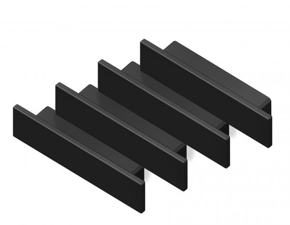 Фотография товара 'Ambrella GP8451 Заглушка BK черный 23.8*6 для накладного алюминиевого профиля'