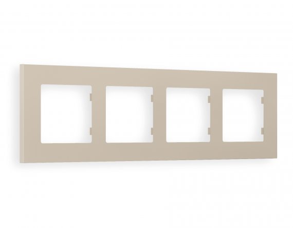 Фотография товара 'Ambrella AF250364 Рамка ALFA Qubi (Серо-бежевый матовый) 4-ая'