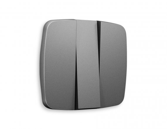 Фотография товара 'Ambrella OP6550 Лицевая панель OMEGA (Антрацит серый) для 3-клавишных выключателей'