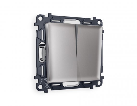 Фотография товара 'Ambrella MA503020 Комплект механизма 2-клавишного проходного выключателя ALFA'