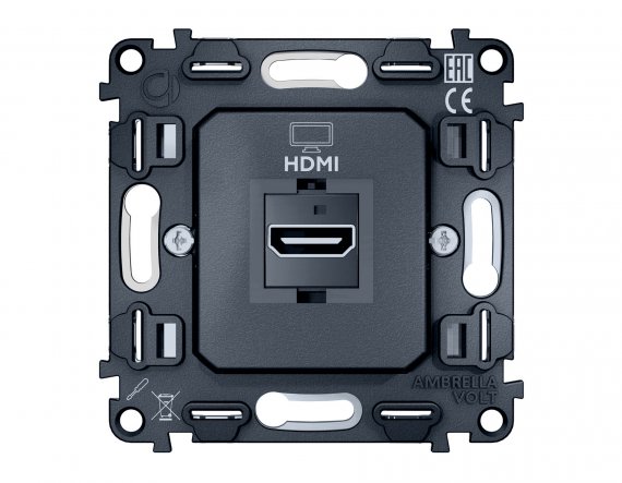 Фотография товара 'Ambrella VM222 Механизм розетки HDMI 2.0 40V/500mA 2.0GHz 5-18Gbit/s'