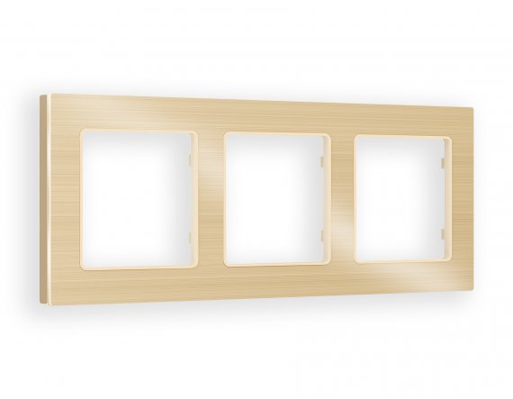 Фотография товара 'Ambrella AF550303 Рамка ALFA Platos (Шампань Металл шлифованный) 3-ая'