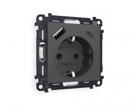 Фотография товара 'Ambrella MA910010 Комплект механизма электрической розетки ALFA'