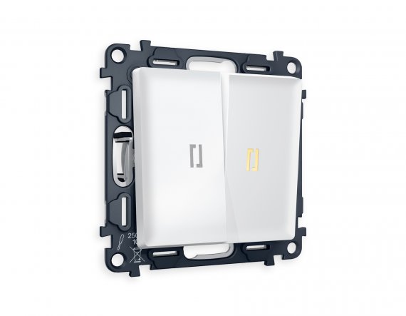 Фотография товара 'Ambrella MA124030 Комплект механизма 2-клавишного проходного выключателя с подсветкой 3200K'