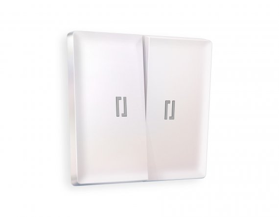 Фотография товара 'Ambrella AP2040 Лицевая панель ALFA (Жемчуг) для 2-клавишных выключателей'