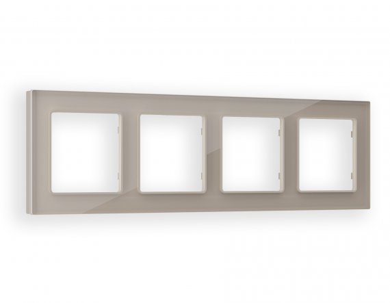 Фотография товара 'Ambrella AF380604 Рамка ALFA Platos (Серо-бежевый Стекло закаленное натуральное) 4-ая'