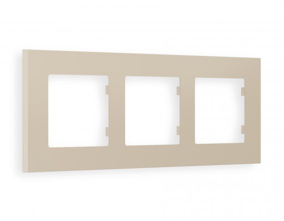 Фотография товара 'Ambrella AF250363 Рамка ALFA Qubi (Серо-бежевый матовый) 3-ая'