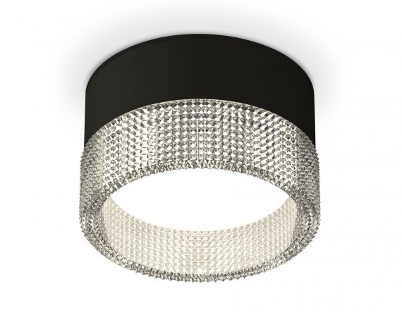 Фотография товара 'Ambrella XS8102030 Комплект накладного светильника с композитным хрусталем SBK/CL'