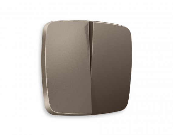 Фотография товара 'Ambrella OP6330 Лицевая панель OMEGA (Темная бронза матовый) для 2-клавишных выключателей'