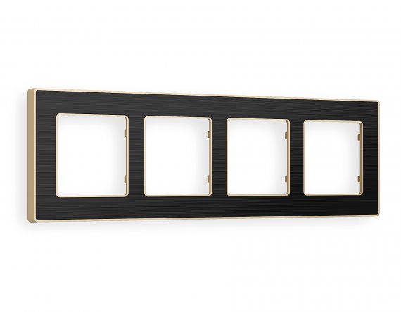 Фотография товара 'Ambrella AF580544 Рамка ALFA Arctic (Черный Стекло органическое/Шампань) 4-ая'