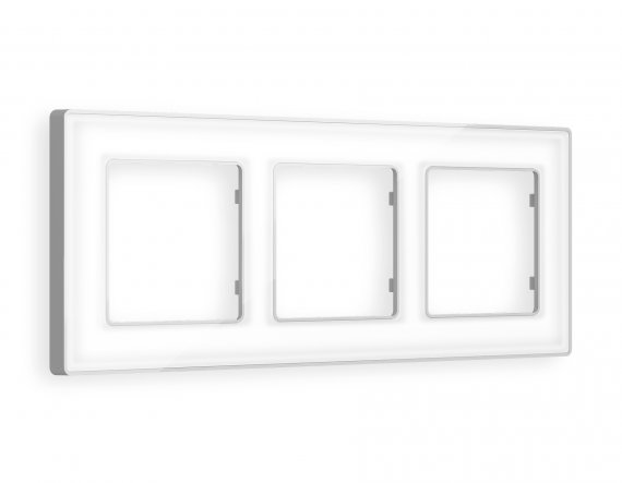 Фотография товара 'Ambrella AF580133 Рамка ALFA Arctic (Белый Стекло органическое/Серебро) 3-ая'