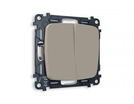 Фотография товара 'Ambrella MO363020 Комплект механизма 2-клавишного проходного выключателя OMEGA'