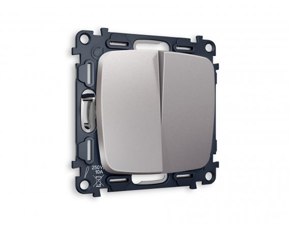 Фотография товара 'Ambrella MO503020 Комплект механизма 2-клавишного проходного выключателя OMEGA'