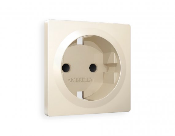 Фотография товара 'Ambrella AP3270 Лицевая панель ALFA (Бежевый матовый) для электрической розетки'