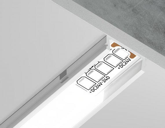 Фотография товара 'Ambrella GP1700WH Алюминиевый профиль накладной 2000*15.5*6'