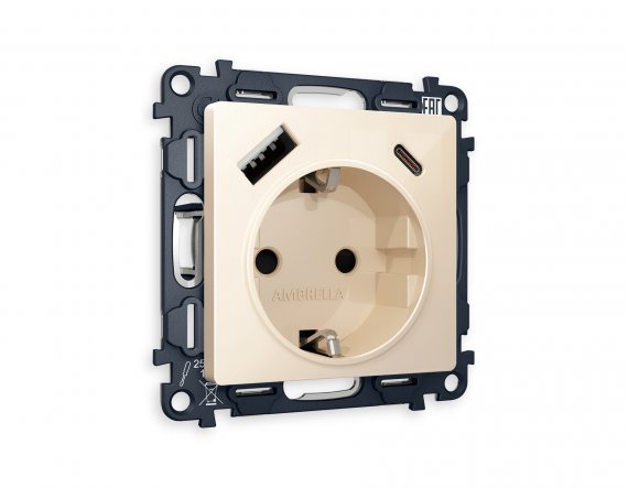Фотография товара 'Ambrella MA310010 Комплект механизма электрической розетки ALFA'