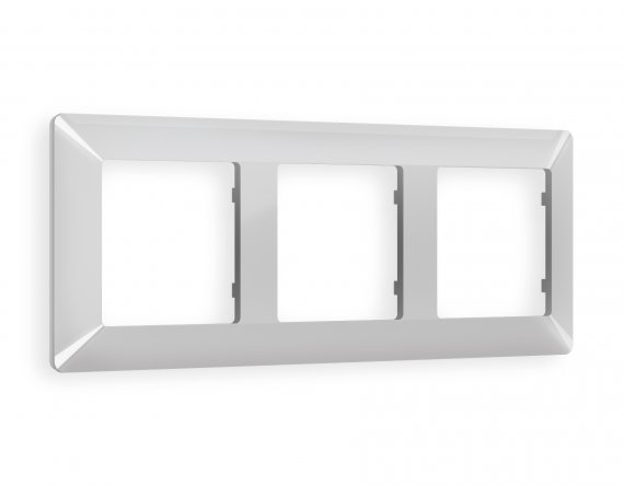 Фотография товара 'Ambrella AF110403 Рамка ALFA Line (Серебро глянец) 3-ая'