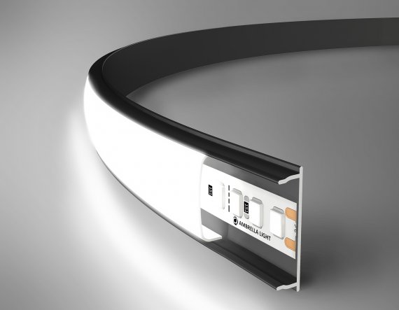 Фотография товара 'Ambrella GP1600BK Алюминиевый профиль накладной гибкий 2000*18*4'