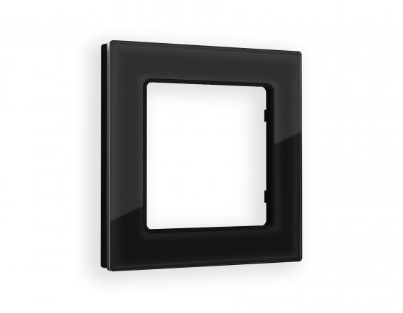 Фотография товара 'Ambrella AF380801 Рамка ALFA Platos (Черный Стекло закаленное натуральное) 1-ая'