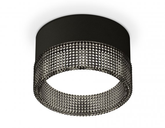 Фотография товара 'Ambrella XS8102031 Комплект накладного светильника с композитным хрусталем SBK/BK'