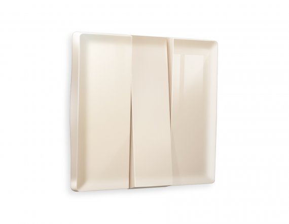 Фотография товара 'Ambrella AP3050 Лицевая панель ALFA (Бежевый глянец) для 3-клавишных выключателей'