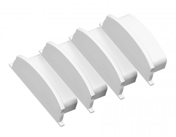 Фотография товара 'Ambrella GP8200 Заглушка WH белый 18*4 для накладного гибкого алюминиевого профиля'