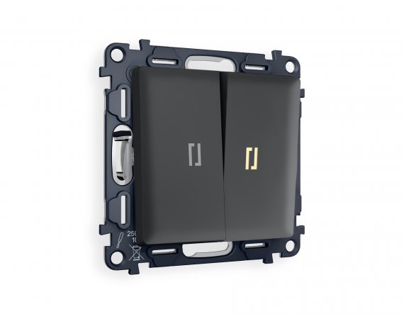 Фотография товара 'Ambrella MA904010 Комплект механизма 2-клавишного выключателя с подсветкой 3200K'